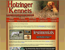Tablet Screenshot of holzingerkennels.com